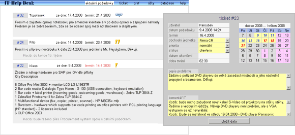 screenshot#1 of intranet application HelpDesk